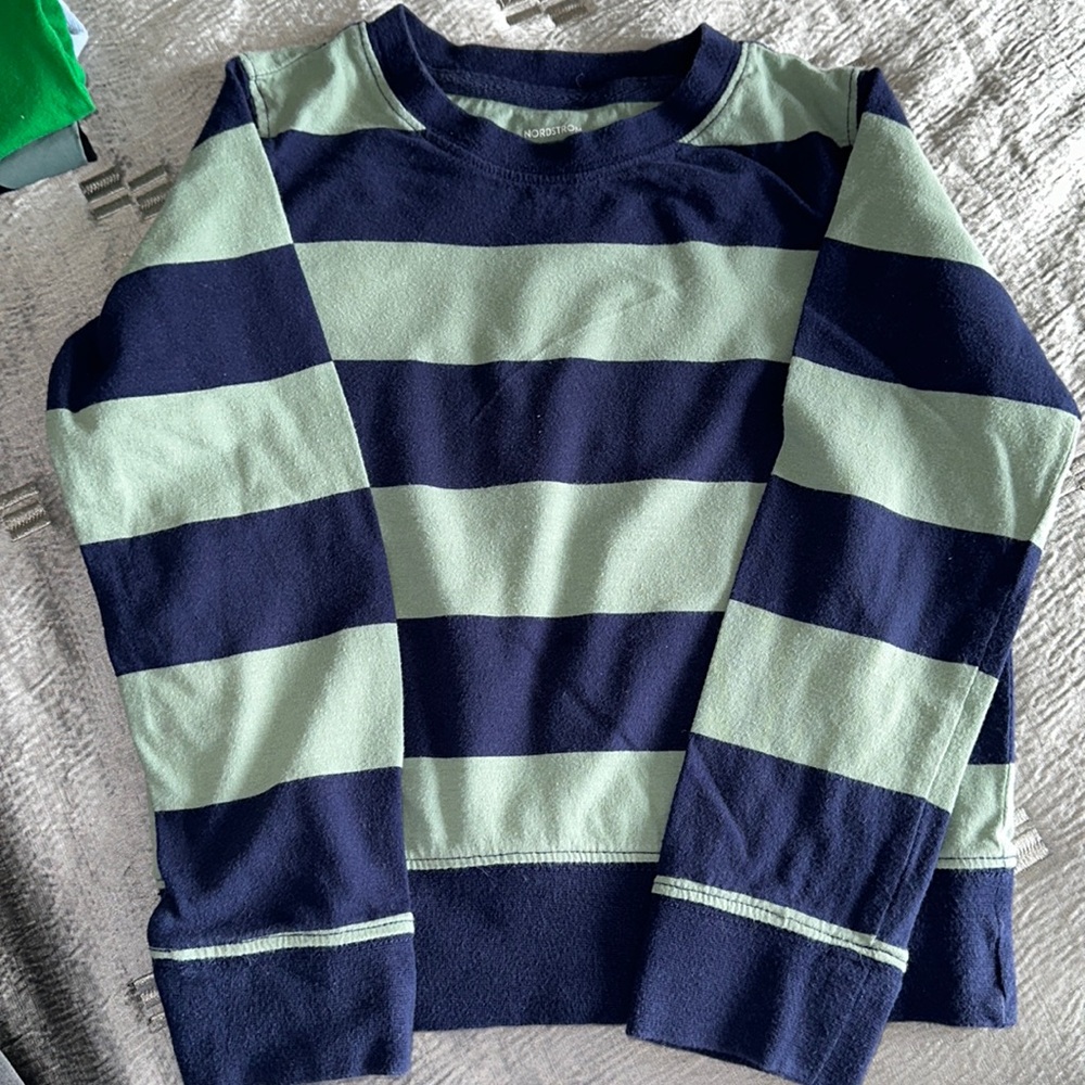 Long sleeve soft cozy striped shirt